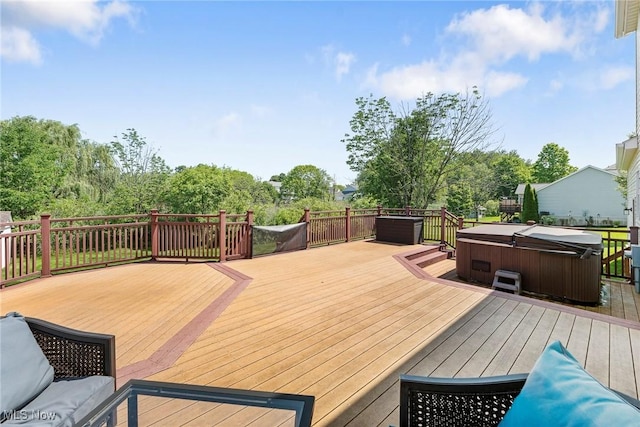 4670 King Meadow Trl, Kent, OH 44240 - deck with a hot tub