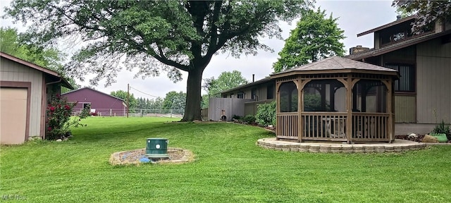 14172 Hametown Rd, Doylestown, OH 44230 - view of yard with a gazebo
