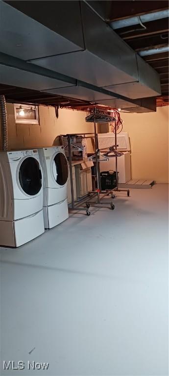 14172 Hametown Rd, Doylestown, OH 44230 - unfinished basement with independent washer and dryer