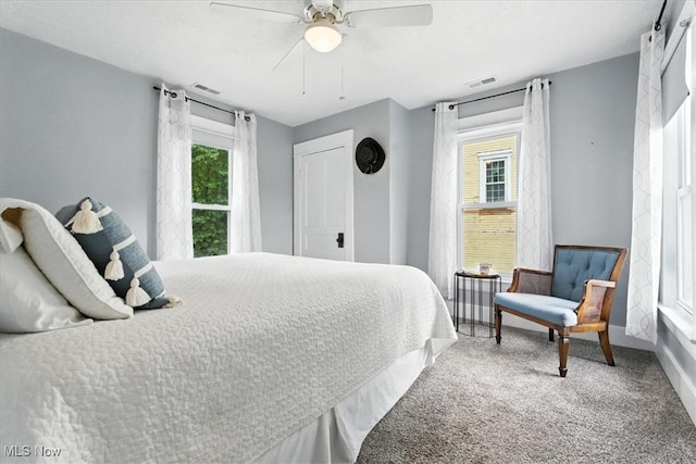 201 E Spring St, Marietta, OH 45750 - bedroom featuring carpet floors and a ceiling fan