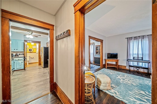 1833 W 7th St, Ashtabula, OH 44004 - hall featuring baseboards and wood finished floors