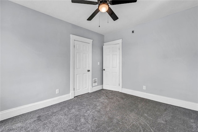 12616 Arlington Ave, Cleveland, OH 44108 - empty room featuring dark carpet and a ceiling fan