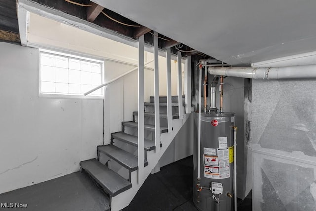 2830 Harmont Ave NE, Canton, OH 44705 - basement with water heater and stairs