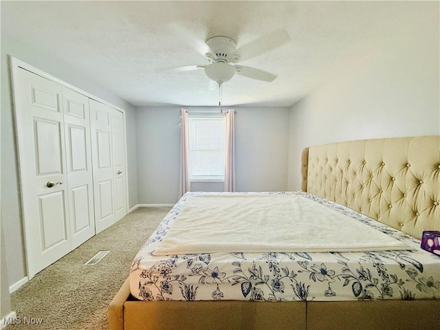 133 Walleye Ct, Lagrange, OH 44050 - carpeted bedroom featuring a closet and a ceiling fan