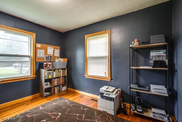 11339 Ridge Rd, North Royalton, OH 44133 - office space with wood finished floors and a textured ceiling