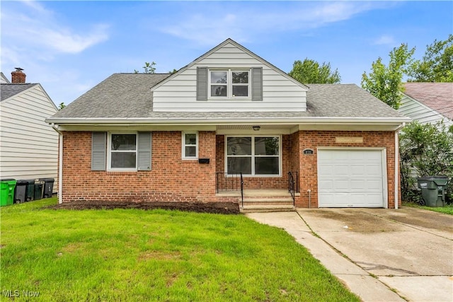 416 E 255th St, Euclid, OH 44132 - bungalow-style home featuring brick siding, concrete driveway, and a garage