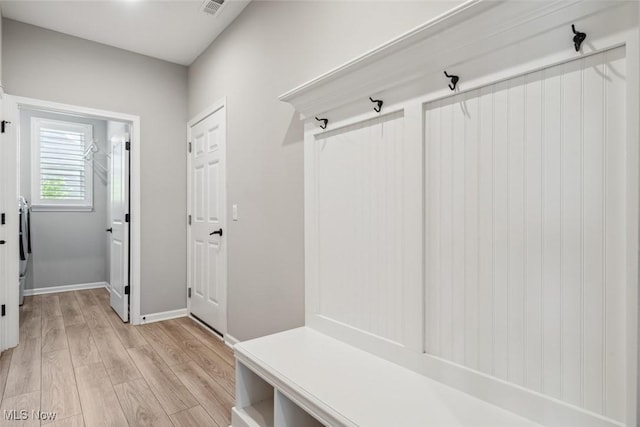 23761 St Andrews Dr, Columbia Station, OH 44028 - mudroom with light wood finished floors and baseboards