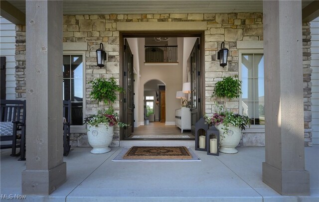 7324 Roman Ave NW, Massillon, OH 44646 - property entrance featuring stone siding