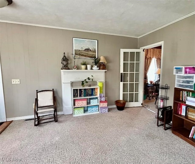 623 N 7th St, Marietta, OH 45750 - sitting room with carpet and ornamental molding