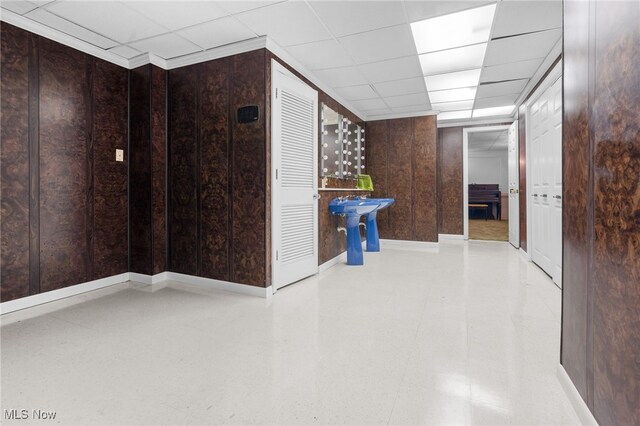 8640 Foxglove Ave NW, Clinton, OH 44216 - corridor featuring a drop ceiling