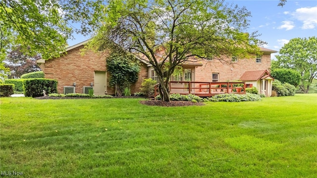 8640 Foxglove Ave NW, Clinton, OH 44216 - view of green lawn featuring a deck