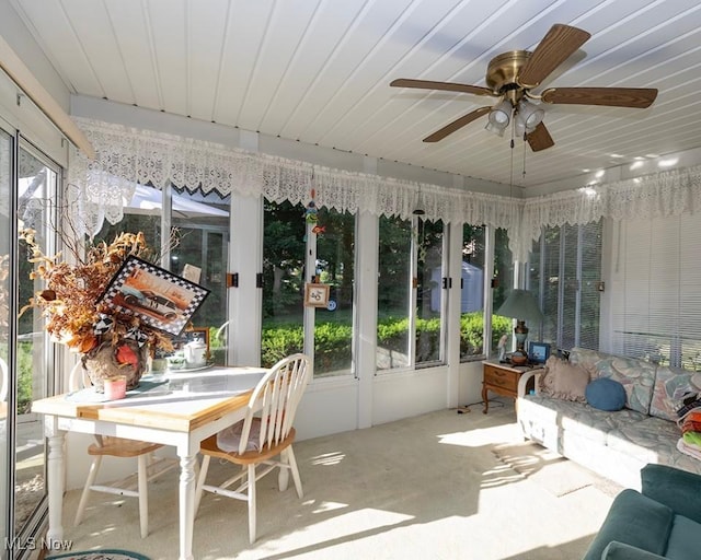 4053 Quail Ct, Ashtabula, OH 44004 - sunroom / solarium featuring a ceiling fan