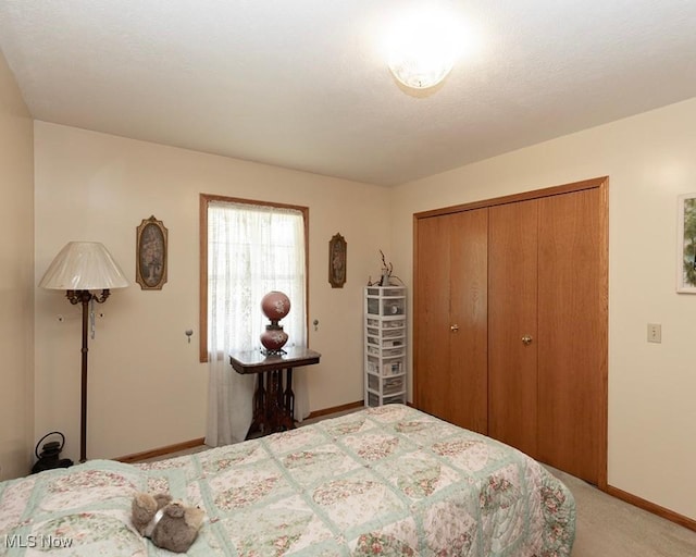 4053 Quail Ct, Ashtabula, OH 44004 - bedroom featuring a closet and light carpet