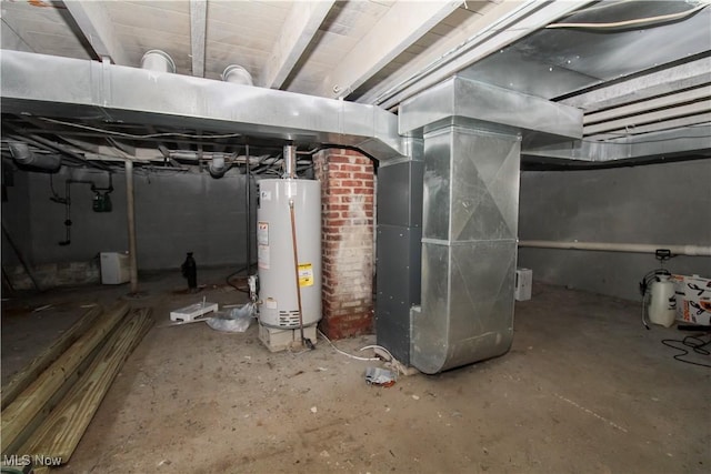 874 Cleveland Ave, Amherst, OH 44001 - unfinished below grade area featuring water heater and heating unit