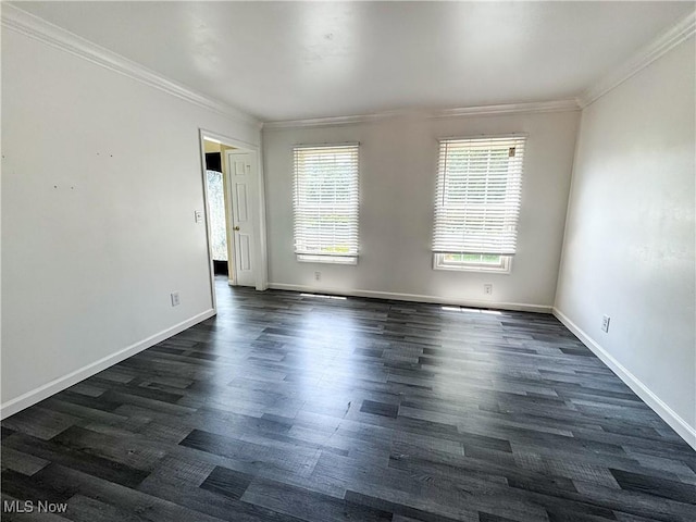 5123 Glenbrook Dr, Vienna, WV 26105 - empty room featuring ornamental molding and dark wood-type flooring
