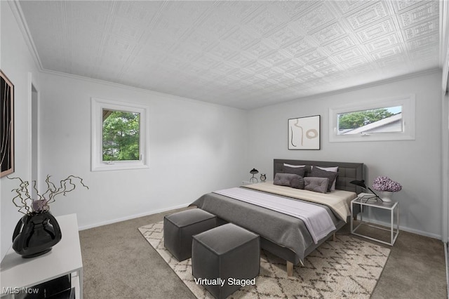 3612 Vezber Dr, Seven Hills, OH 44131 - carpeted bedroom with multiple windows and ornamental molding