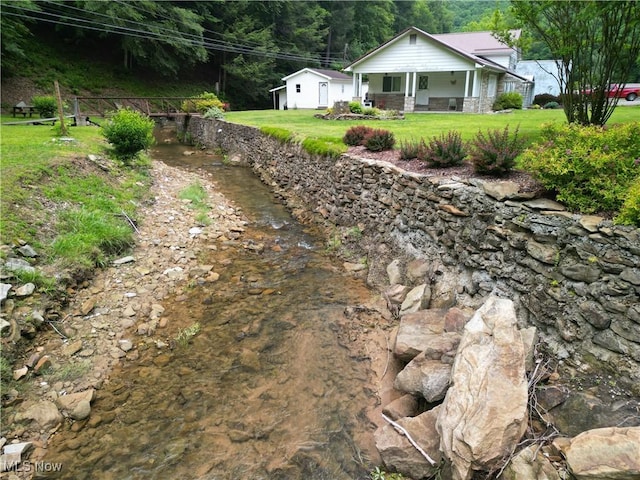 13088 Clay Hwy, Lizemores, WV 25125 - view of green lawn with covered porch