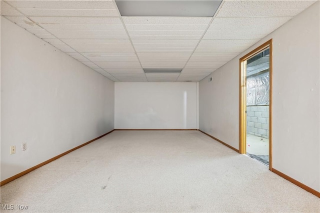 118 Steeplechase Ln, Munroe Falls, OH 44262 - carpeted spare room featuring a paneled ceiling and baseboards