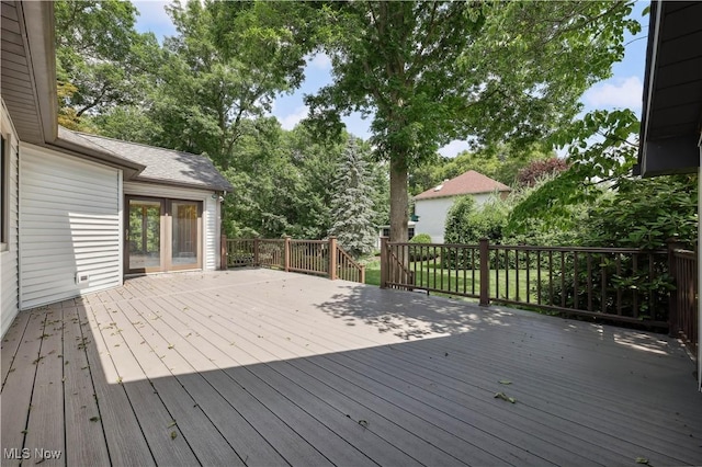 118 Steeplechase Ln, Munroe Falls, OH 44262 - deck with view of wooded area
