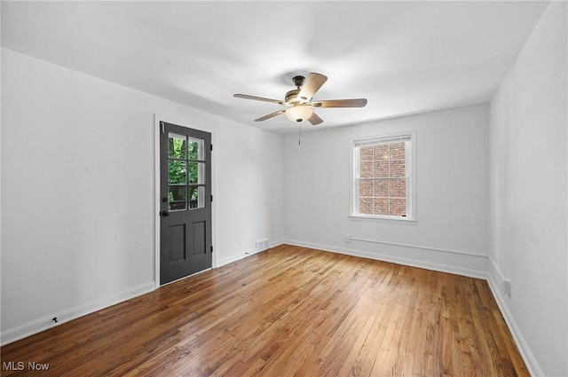 3722 Avalon Rd, Shaker Heights, OH 44120 - empty room featuring wood-type flooring and ceiling fan