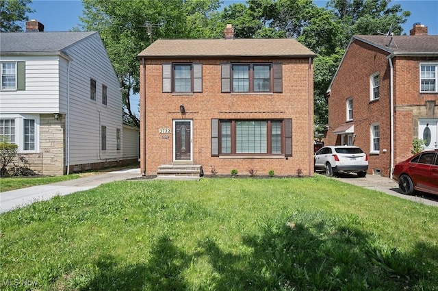 3722 Avalon Rd, Shaker Heights, OH 44120 - view of front of property featuring brick siding and a front yard