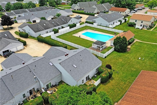 3406 Ivy Hill Cir Unit B, Cortland, OH 44410 - aerial perspective of suburban area featuring a pool