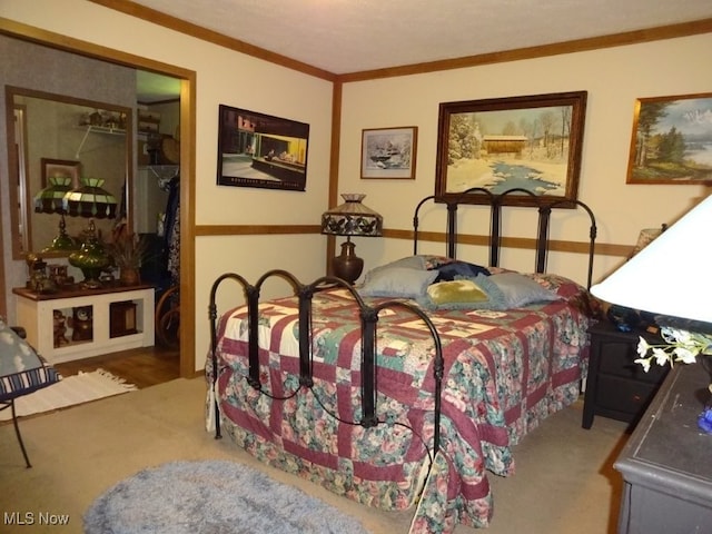 1389 Middle Fork Rd, Millstone, WV 25261 - carpeted bedroom with ornamental molding, a walk in closet, and a closet
