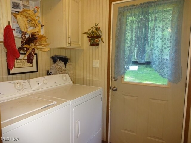 1389 Middle Fork Rd, Millstone, WV 25261 - washroom with washer and dryer and cabinet space