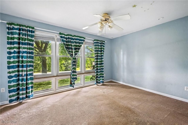 1130 Dairy Ln, East Liverpool, OH 43920 - spare room featuring carpet and ceiling fan