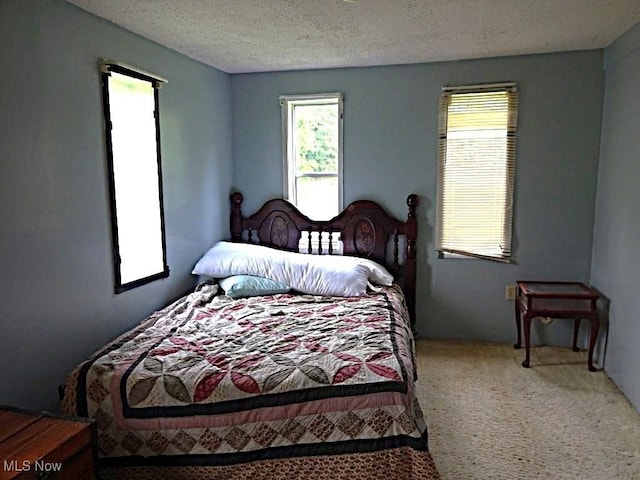 8710 Clay Rd, Left Hand, WV 25251 - carpeted bedroom featuring a textured ceiling