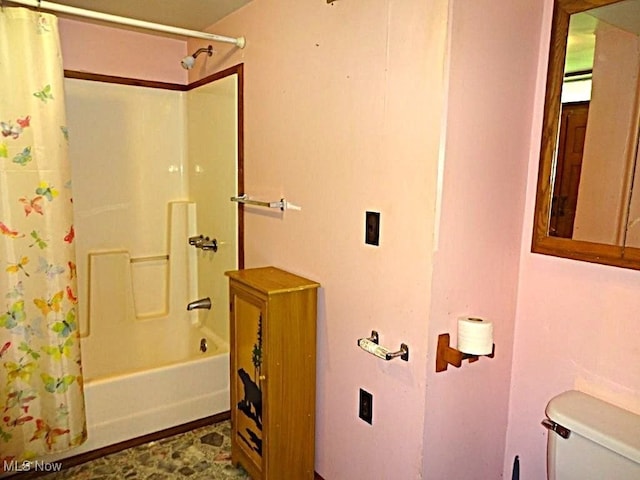 8710 Clay Rd, Left Hand, WV 25251 - bathroom with toilet and shower / tub combo