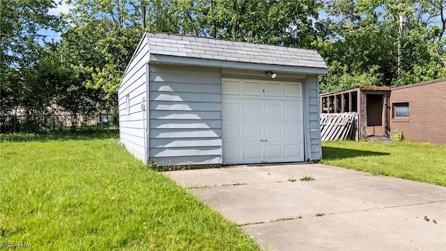 19501 Libby Rd, Maple Heights, OH 44137 - detached garage featuring driveway