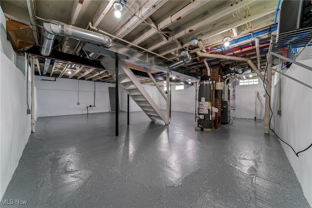 17207 Maple Heights Blvd, Maple Heights, OH 44137 - below grade area with gas water heater and stairway