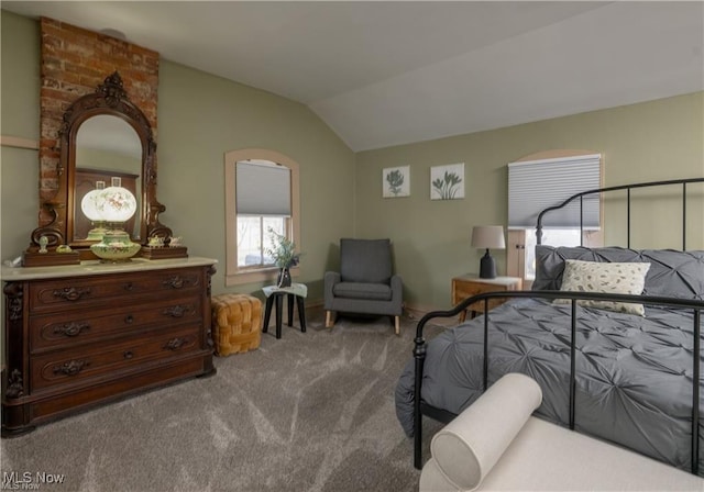 203 W 6th St, Dover, OH 44622 - carpeted bedroom with vaulted ceiling and multiple windows