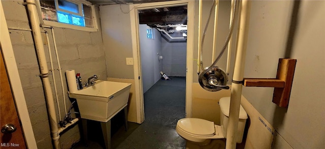 104 24th St NW, Massillon, OH 44647 - half bath with unfinished concrete flooring and toilet