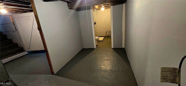104 24th St NW, Massillon, OH 44647 - unfinished basement featuring stairs and water heater
