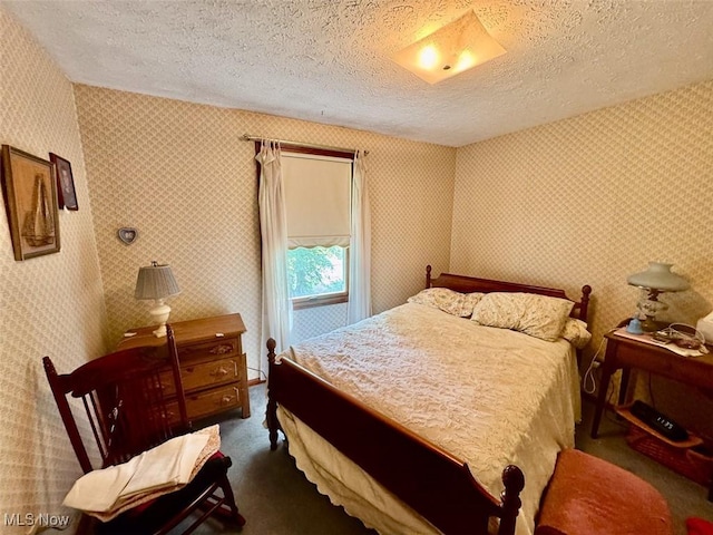 7621 Sandpiper Ave NW, North Canton, OH 44720 - bedroom featuring dark colored carpet and a textured ceiling