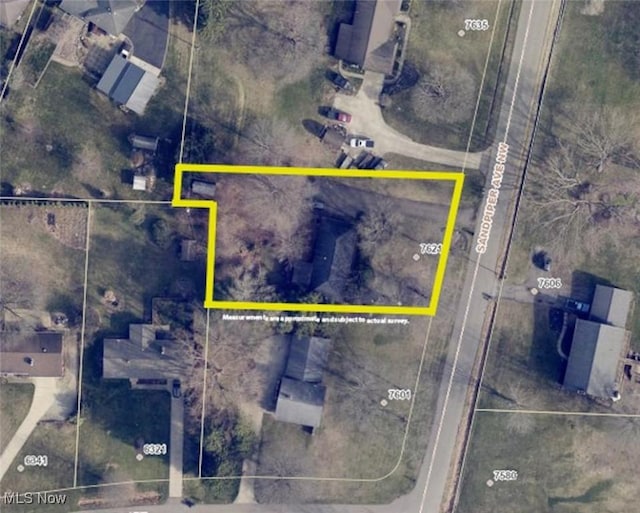 7621 Sandpiper Ave NW, North Canton, OH 44720 - aerial map of property and surrounding area featuring property boundaries highlighted