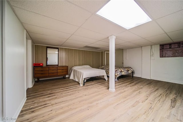 5251 Sugar Grove Rd, Cambridge, OH 43725 - bedroom with wood finished floors and a drop ceiling