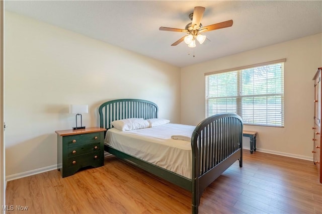 6706 Hogan Way NW, Canton, OH 44718 - bedroom featuring light wood-style flooring and a ceiling fan