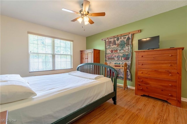 6706 Hogan Way NW, Canton, OH 44718 - bedroom featuring light wood-type flooring and a ceiling fan