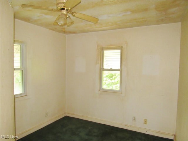 12316 Sunset Dr, Garfield Heights, OH 44125 - empty room with baseboards and ceiling fan