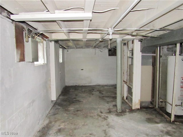 12316 Sunset Dr, Garfield Heights, OH 44125 - unfinished below grade area with gas water heater