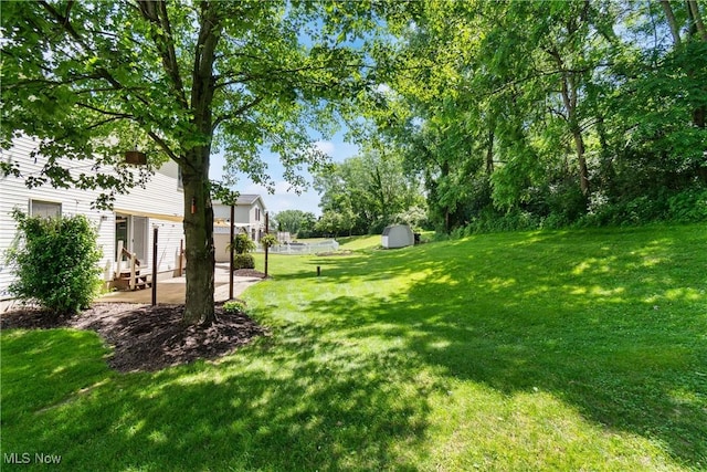 448 Derbyshire Rd, Akron, OH 44319 - view of green lawn with a patio