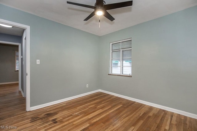 11202 Mountview Ave, Garfield Heights, OH 44125 - unfurnished room with ceiling fan and wood finished floors