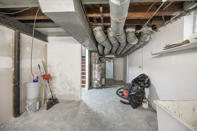 11202 Mountview Ave, Garfield Heights, OH 44125 - unfinished below grade area featuring water heater