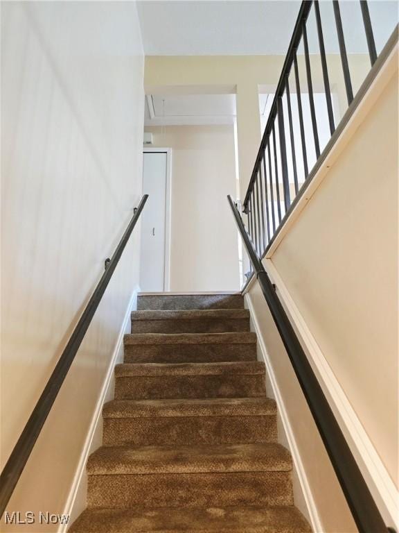 6466 Concord Dr Unit M1, Parma, OH 44134 - staircase with attic access and carpet floors