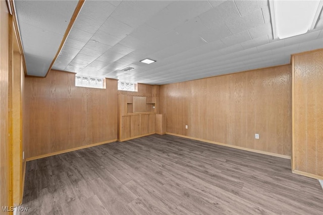 12610 Woodward Blvd, Garfield Heights, OH 44125 - basement featuring wood walls and wood finished floors