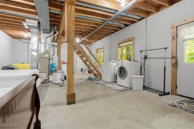 30101 Friendly Ridge Rd, Freeport, OH 43973 - basement with washer and clothes dryer
