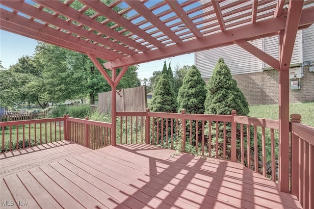 1550 Rebel St SW, Canton, OH 44706 - wooden deck featuring a pergola